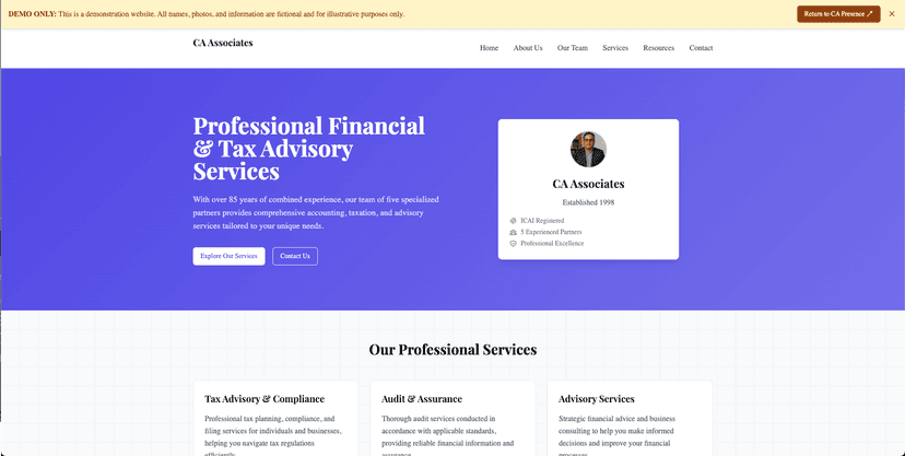 Demo Site 2 - Alternative Design